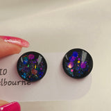 Sparkle Resin Stud Earrings