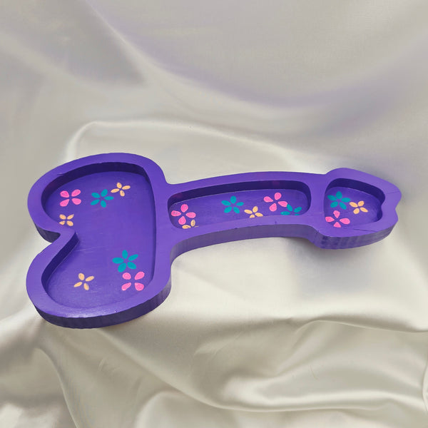 Purple Painted Penis Tray