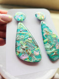 Paua Dangle Resin Earrings