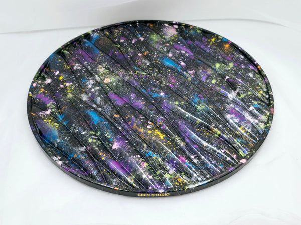 Resin Wave Tray - Black Galaxy